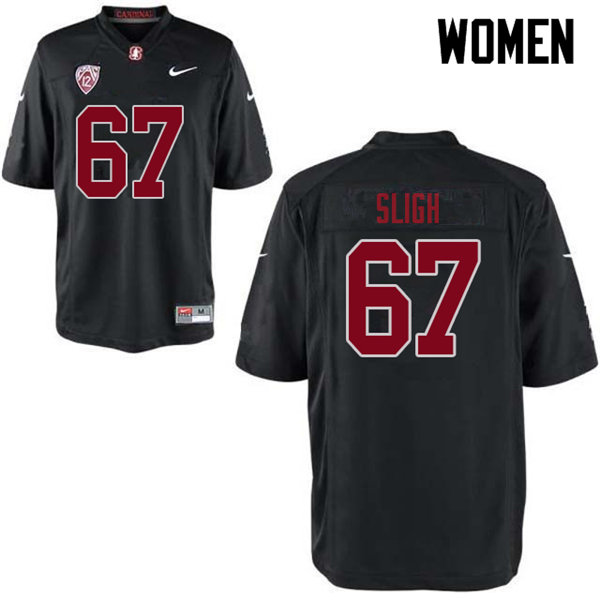 Women #67 Nicholas Sligh Stanford Cardinal College Football Jerseys Sale-Black - Click Image to Close